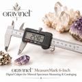 oravunel™ MeasureMark 6-Inch Digital Caliper for Mineral Specimen Measuring & Cataloging