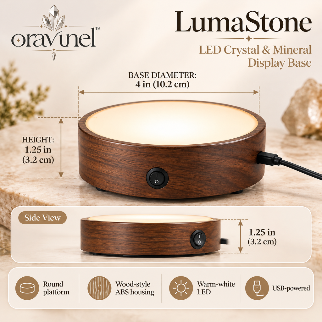 oravunel™ LumaStone LED Crystal & Mineral Display Base