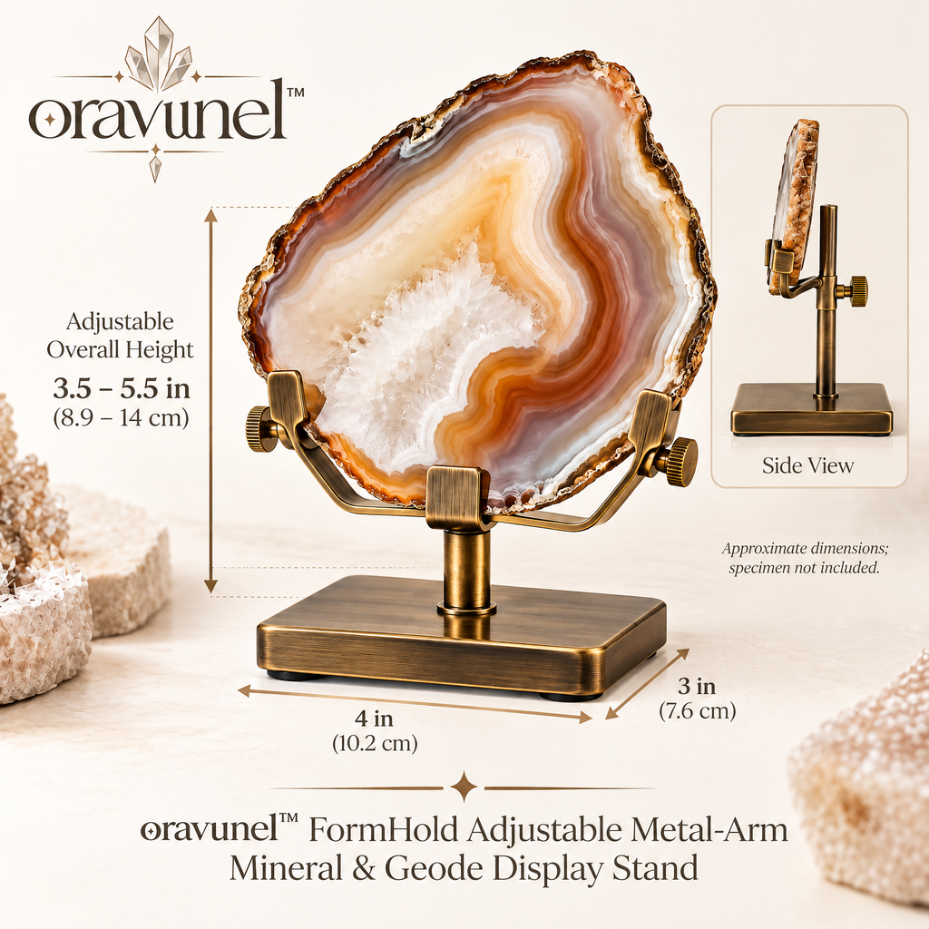 oravunel™ FormHold Adjustable Metal-Arm Mineral & Geode Display Stand