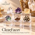 oravunel™ ClearFacet 6-Piece Acrylic Mineral Specimen Display Stand Set