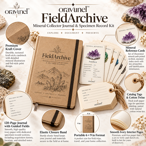 oravunel™ FieldArchive Mineral Collector Journal & Specimen Record Kit