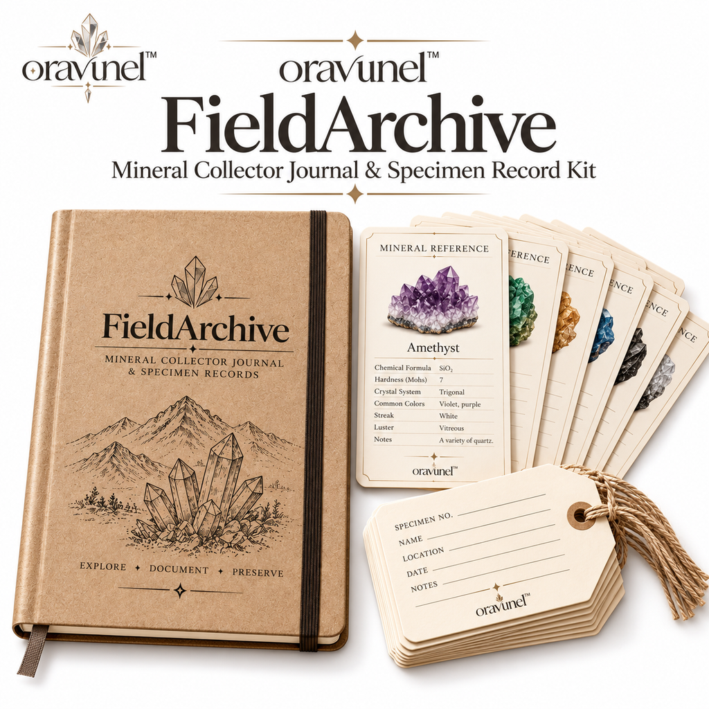 oravunel™ FieldArchive Mineral Collector Journal & Specimen Record Kit