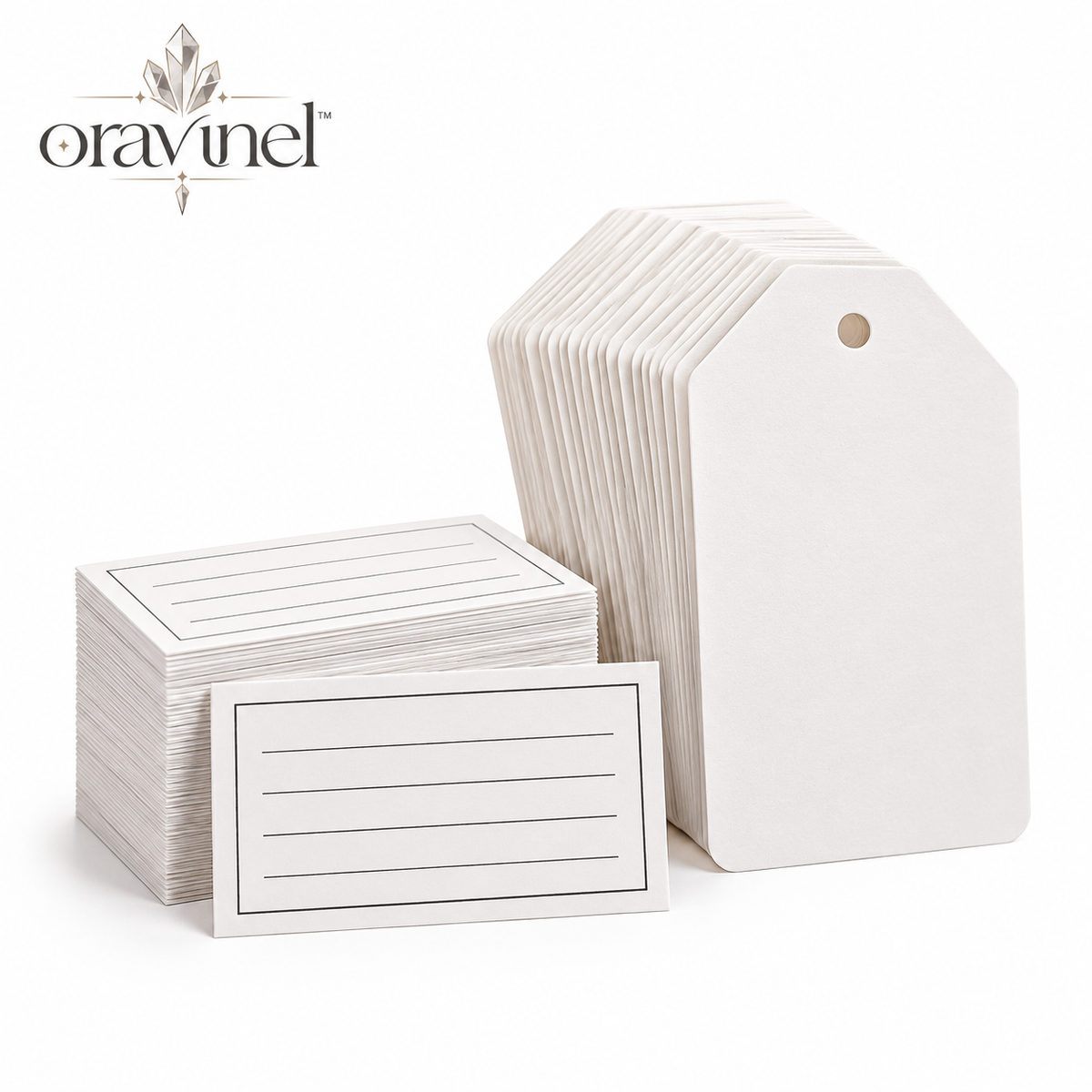 oravunel™ SpecimenScript 120-Piece Mineral Identification Label & Collection Tag Kit