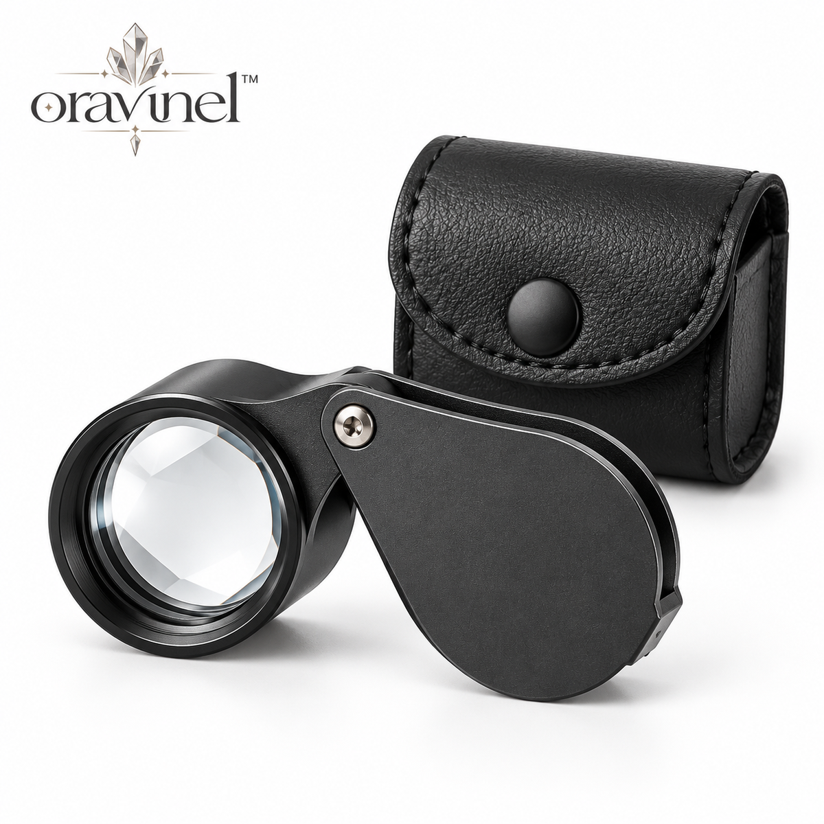 oravunel™ DetailScope 10x Folding Jeweler's Loupe for Mineral & Crystal Inspection