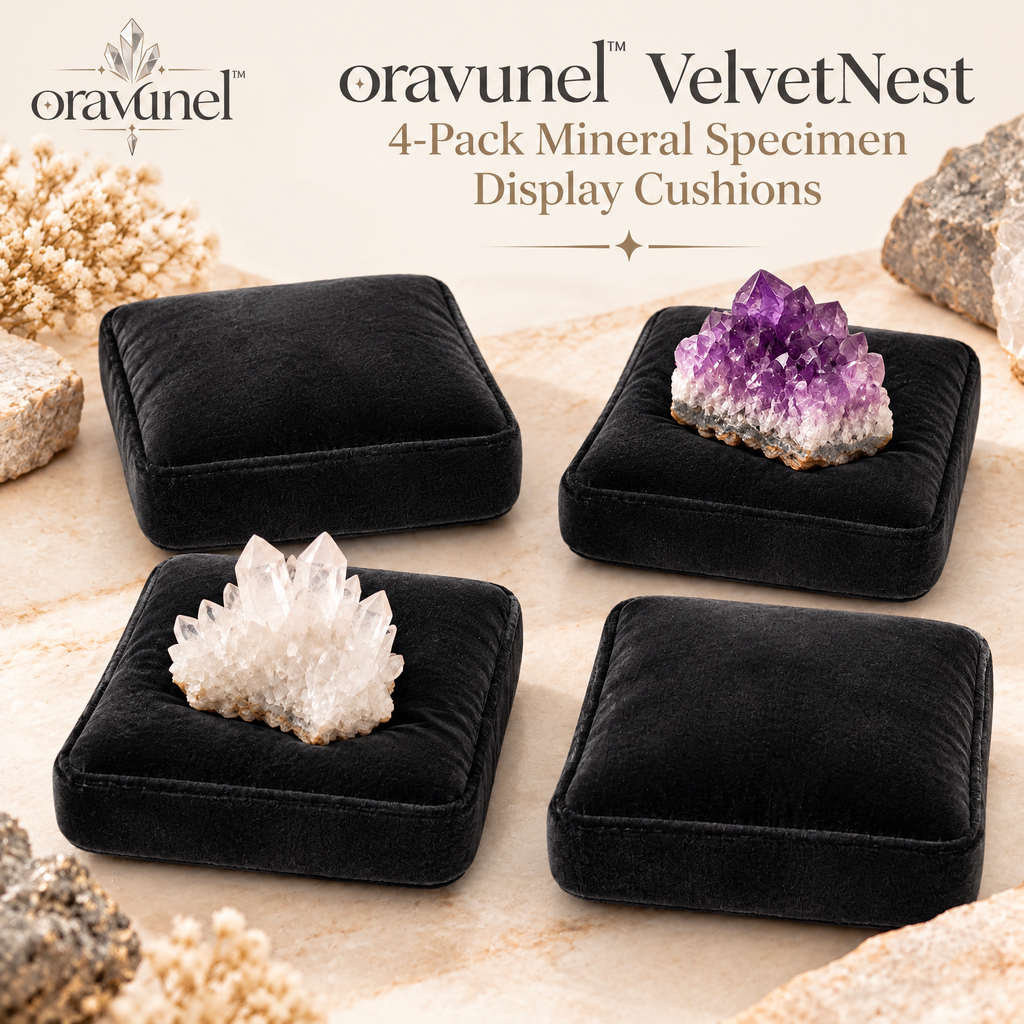 oravunel™ VelvetNest 4-Pack Mineral Specimen Display Cushions