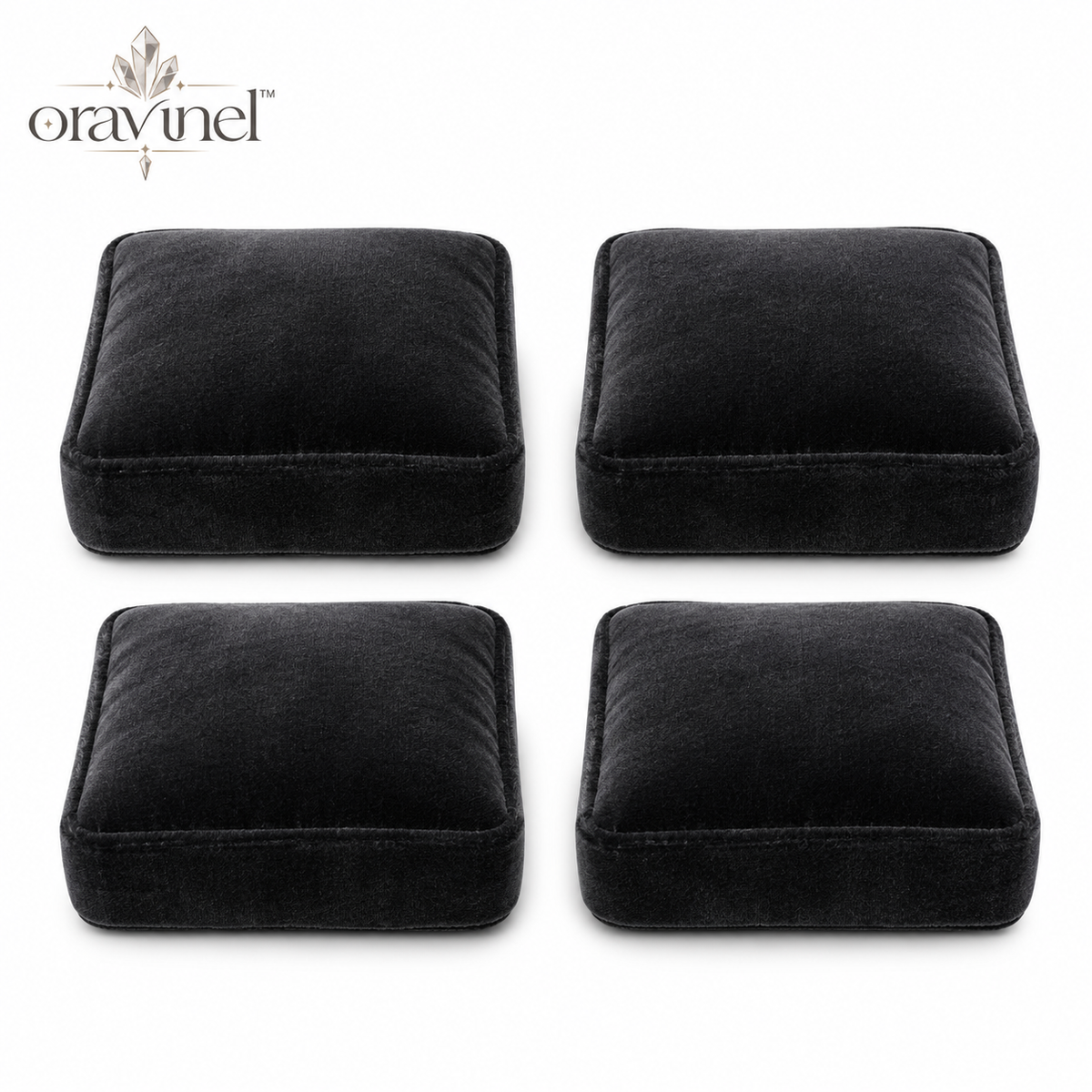 oravunel™ VelvetNest 4-Pack Mineral Specimen Display Cushions
