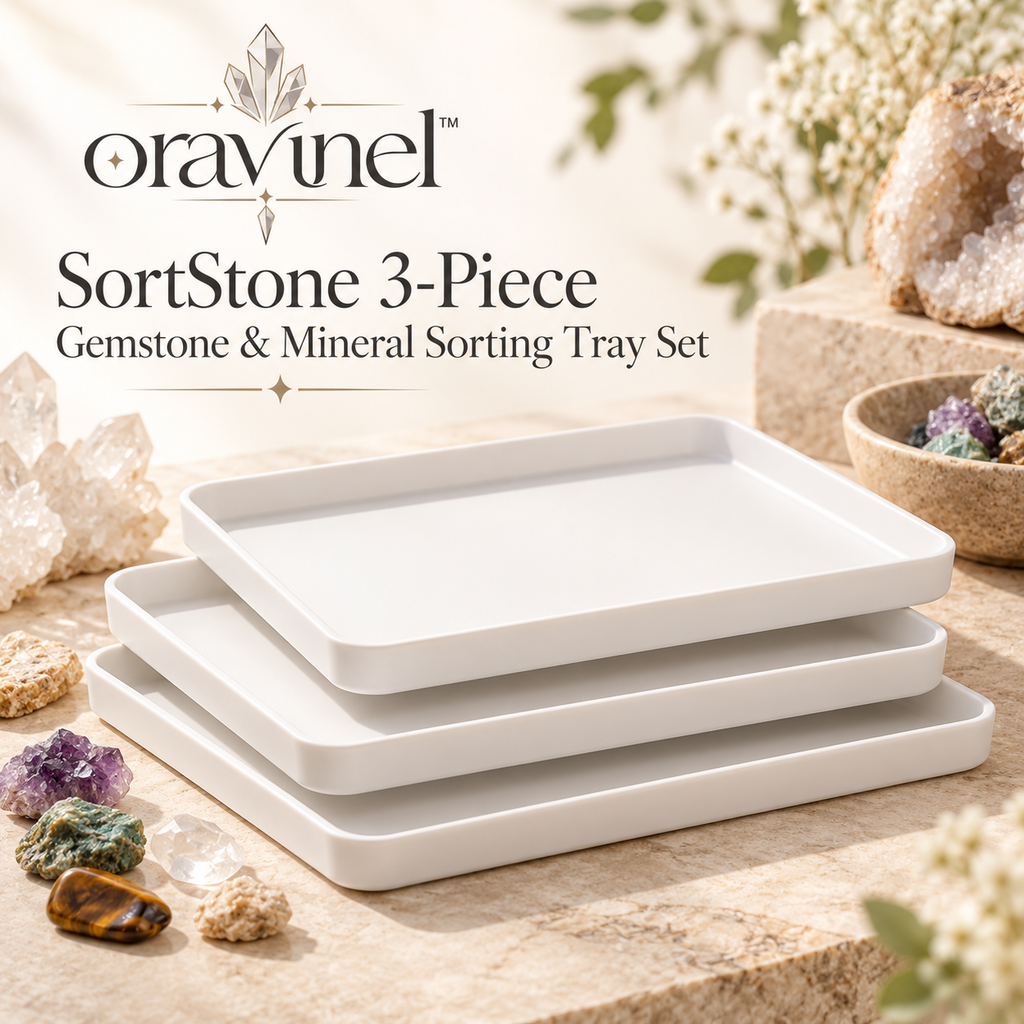 oravunel™ SortStone 3-Piece Gemstone & Mineral Sorting Tray Set