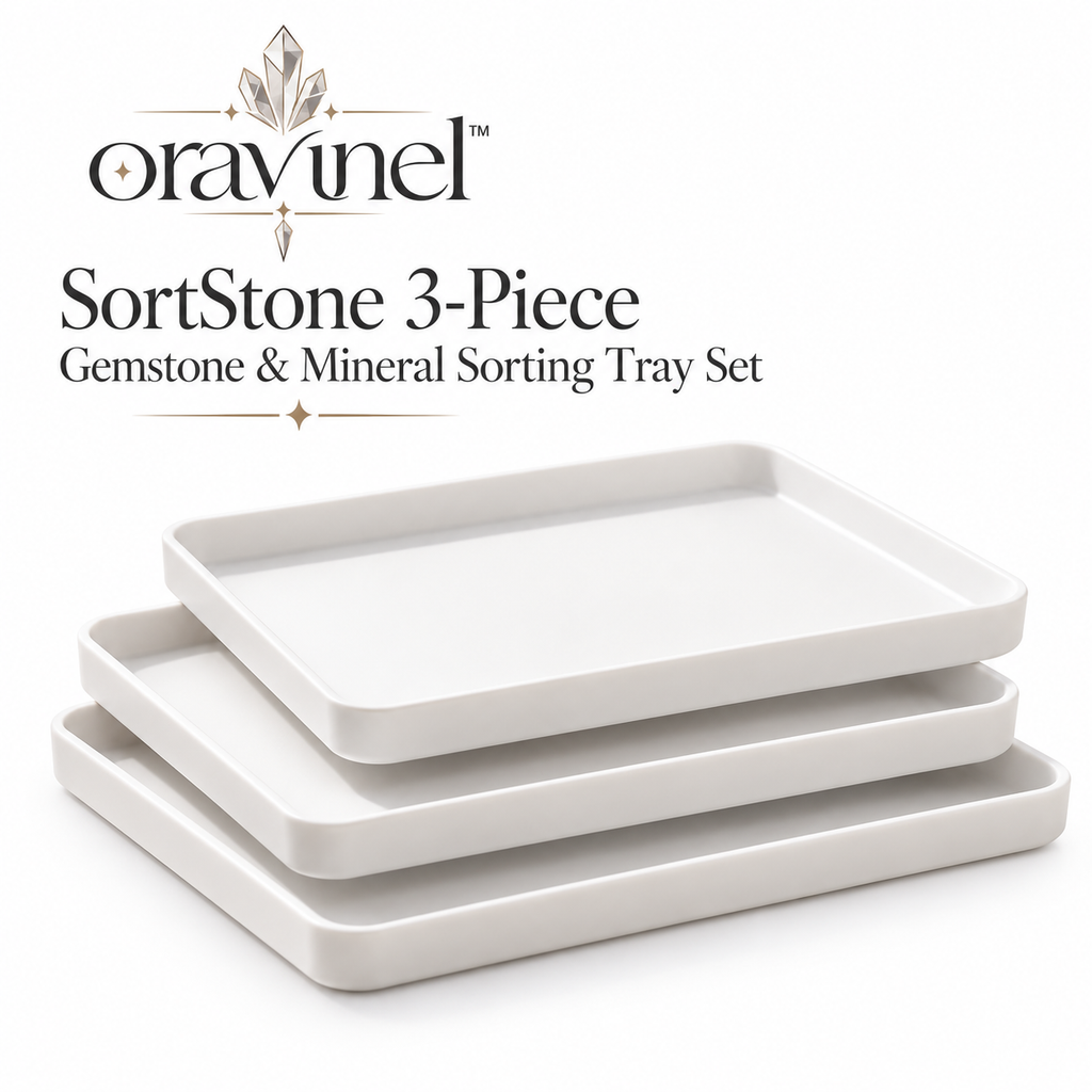 oravunel™ SortStone 3-Piece Gemstone & Mineral Sorting Tray Set